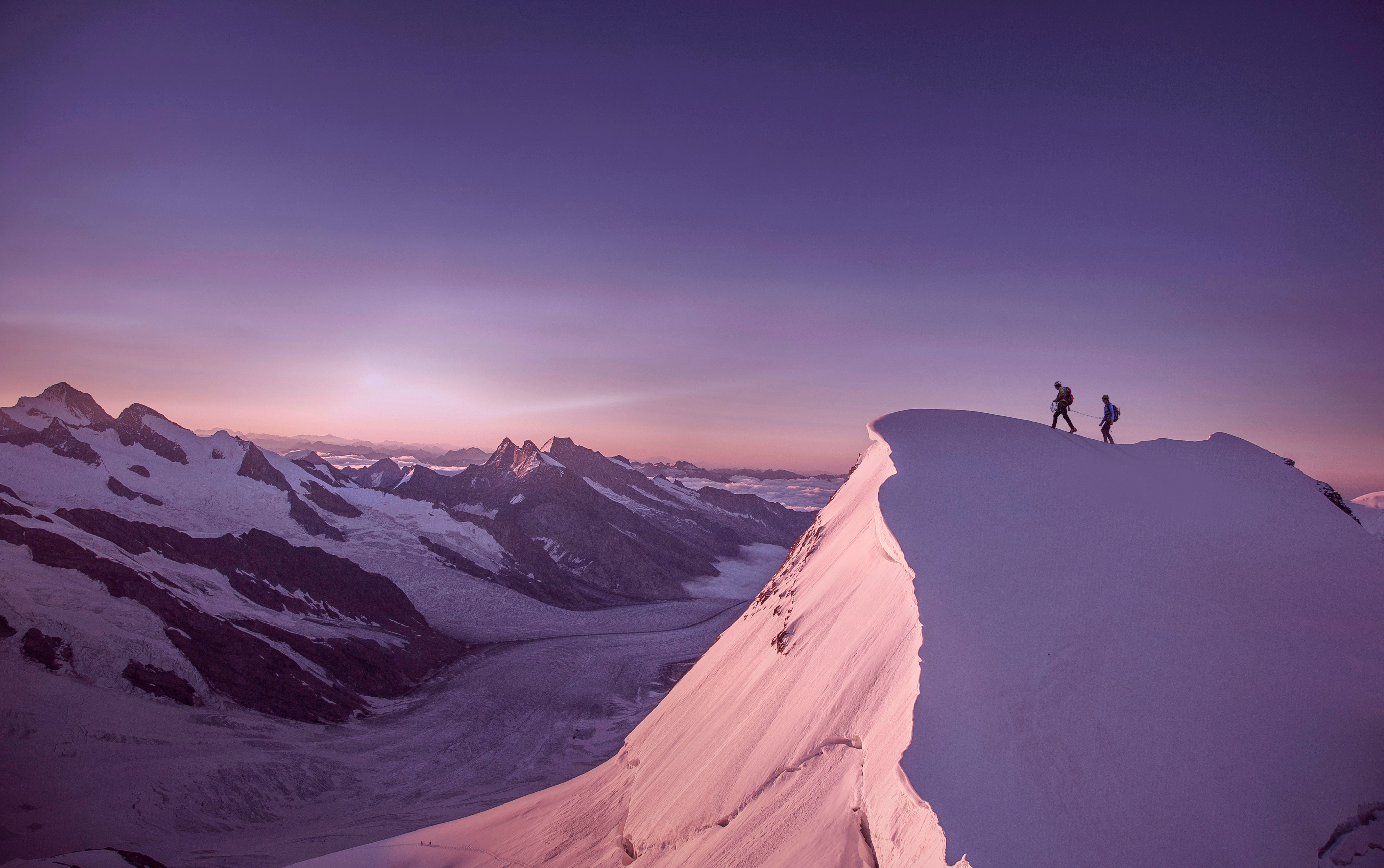 Mountain landscape at dusk